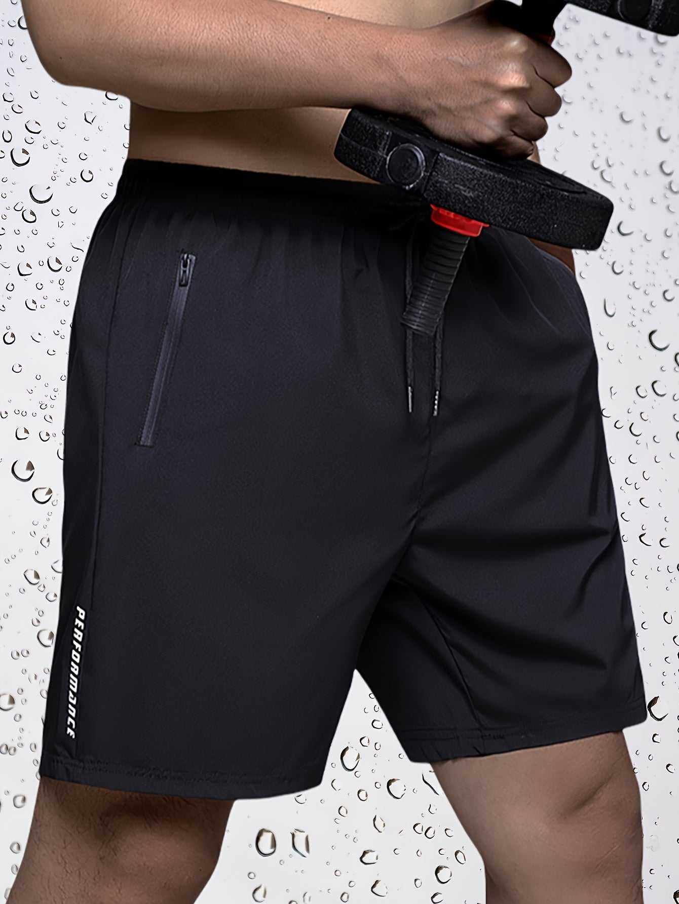 Men's quick-dry breathable shorts with zipper pockets in multiple colors, ideal for casual summer wear and outdoor activities.