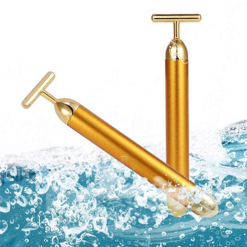 24K Gold Facial Roller MassagerExpress Global Mart  Beauty rollerIntroducing the Gold-Plated Germanium T-Bar: Your Key to Radiant, Rejuvenated Skin!
Experience the magic of vibration massage therapy with our cutting-edge T-Bar, de24K Gold Facial Roller MassagerZendrop