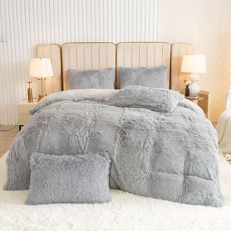 Multicolor Plush Duvet Cover SetExpress Global Mart  customizedProduct Description
Enhance your bedroom with the Multicolor Plush Duvet Cover Set, a luxurious addition that combines comfort and style seamlessly. Crafted from 100Multicolor Plush Duvet Cover SetCartifind