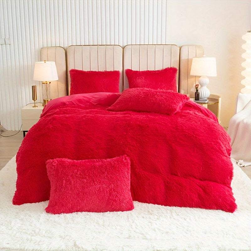 Multicolor Plush Duvet Cover SetExpress Global Mart  customizedProduct Description
Enhance your bedroom with the Multicolor Plush Duvet Cover Set, a luxurious addition that combines comfort and style seamlessly. Crafted from 100Multicolor Plush Duvet Cover SetCartifind