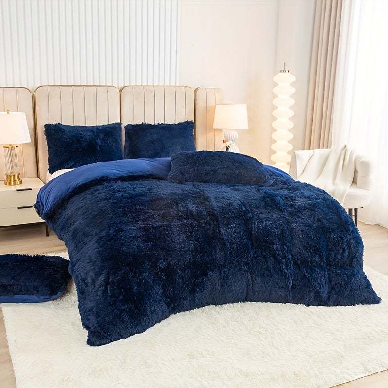 Multicolor Plush Duvet Cover SetExpress Global Mart  customizedProduct Description
Enhance your bedroom with the Multicolor Plush Duvet Cover Set, a luxurious addition that combines comfort and style seamlessly. Crafted from 100Multicolor Plush Duvet Cover SetCartifind