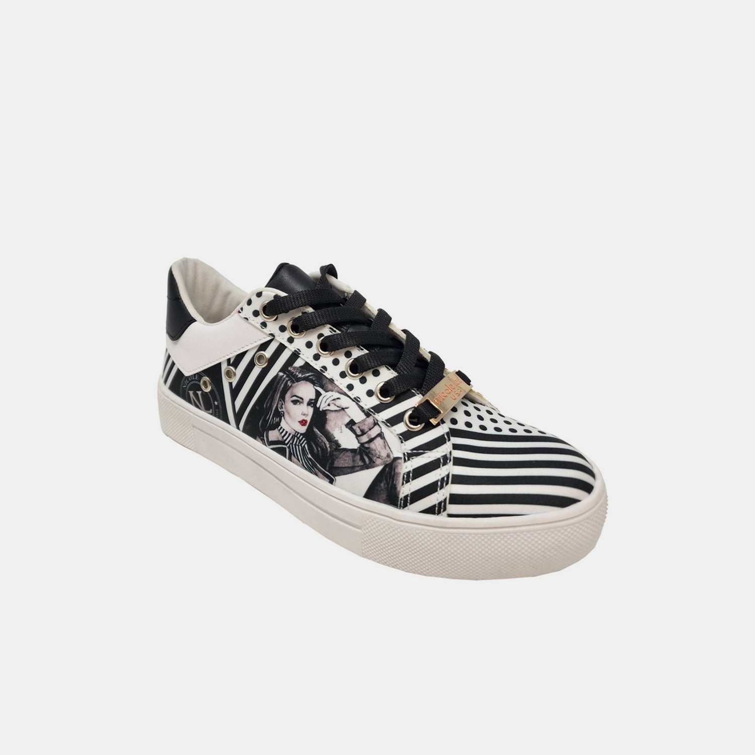 Nicole Lee USA Printed Vegan Leather LaceExpress Global Mart  The Printed Vegan Leather Lace Up Sneaker combines style and sustainability for a chic footwear option. Made from vegan leather, these sneakers offer a cruelty-free Nicole Lee USA Printed Vegan Leather Lace Up SneakerTrendsi