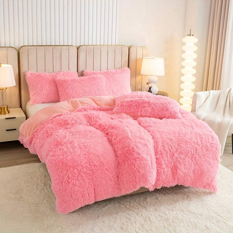 Multicolor Plush Duvet Cover SetExpress Global Mart  customizedProduct Description
Enhance your bedroom with the Multicolor Plush Duvet Cover Set, a luxurious addition that combines comfort and style seamlessly. Crafted from 100Multicolor Plush Duvet Cover SetCartifind