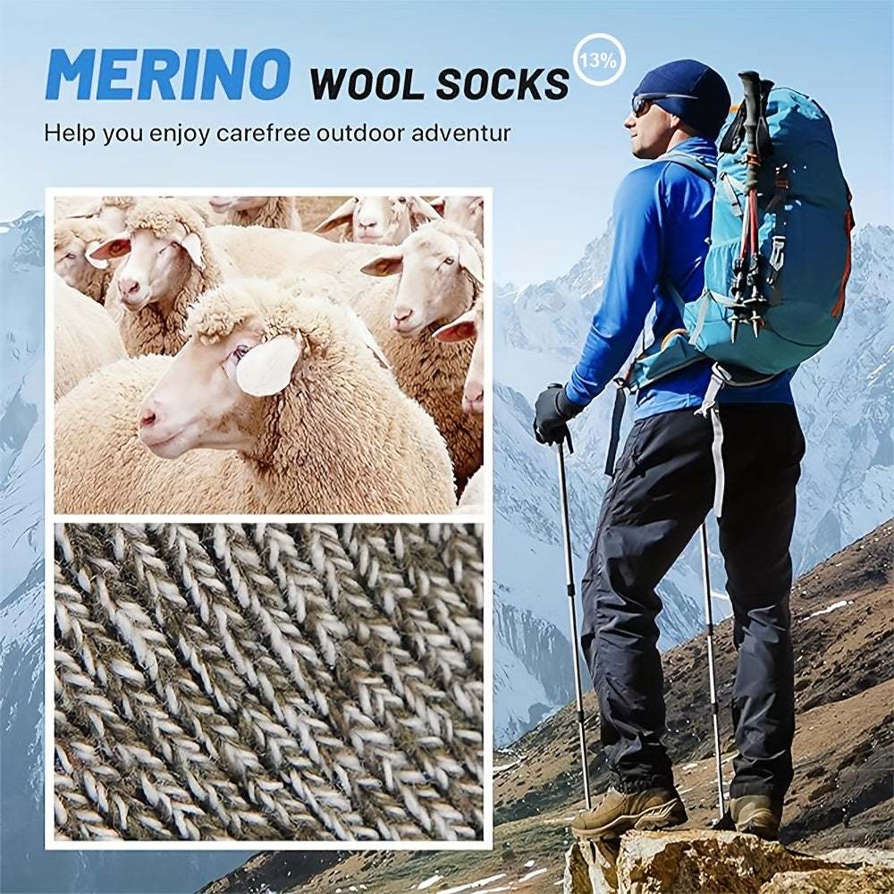 5 Pairs Merino Wool SocksExpress Global Mart  customizedProduct Description
Enhance your outdoor adventures with the 5 Pairs Merino Wool Socks, crafted to keep your feet comfortable and dry during long hikes. These tube s5 Pairs Merino Wool SocksCartifind