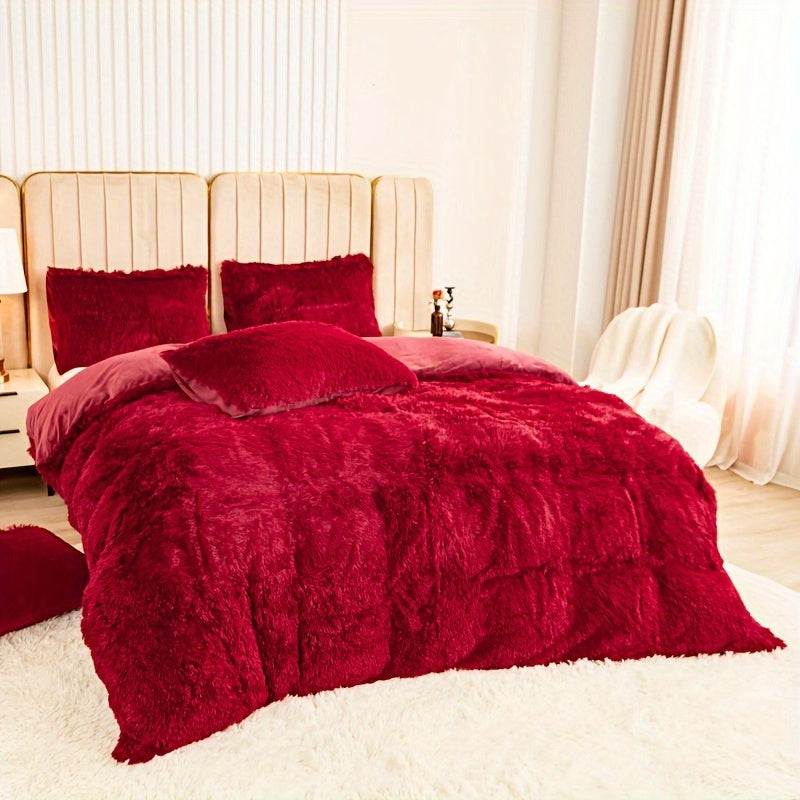 Multicolor Plush Duvet Cover SetExpress Global Mart  customizedProduct Description
Enhance your bedroom with the Multicolor Plush Duvet Cover Set, a luxurious addition that combines comfort and style seamlessly. Crafted from 100Multicolor Plush Duvet Cover SetCartifind