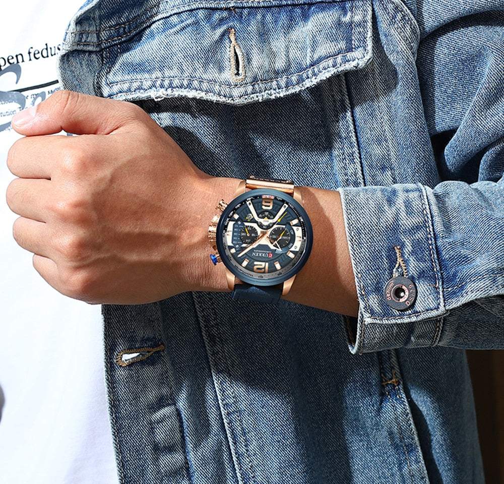 Military Leather Chronograph WristwatchExpress Global Mart  Introducing the Military Leather Chronograph Wristwatch: Your Timepiece of Choice!
Elevate your style with our sophisticated wristwatch, designed for the modern man.Military Leather Chronograph WristwatchZendrop