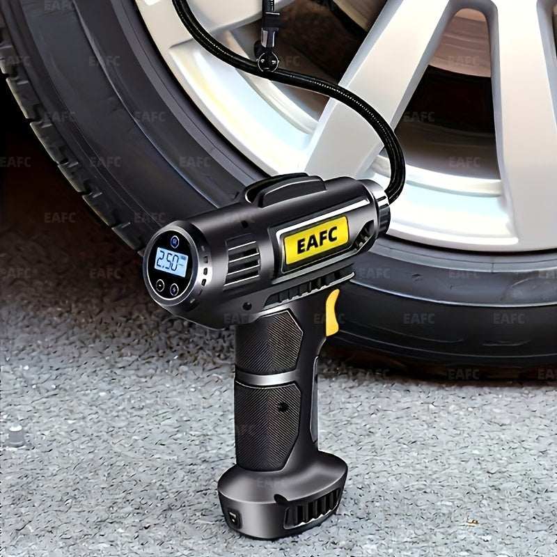 150PSI Cordless Car Tire Inflator PumpExpress Global Mart  customizedPower Mode:USB ChargingOperating Voltage:≤36VBattery Properties:Rechargeable BatteryRechargeable Battery:Lithium Battery-18650 SeriesDischarge Function:No discharge Portable Air Compressor: 150PSI Cordless Car Tire Inflator Pump With Pb0d141-b8