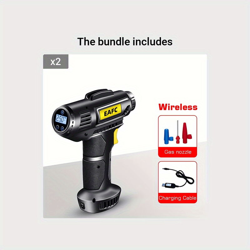 150PSI Cordless Car Tire Inflator PumpExpress Global Mart  customizedPower Mode:USB ChargingOperating Voltage:≤36VBattery Properties:Rechargeable BatteryRechargeable Battery:Lithium Battery-18650 SeriesDischarge Function:No discharge Portable Air Compressor: 150PSI Cordless Car Tire Inflator Pump With Pb0d141-b8