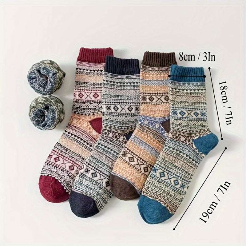 5 Pairs Winter Socks, Warm Thick Soft Mid-calf SocksExpress Global Mart  customizedPatterned:StripesCare Instructions:Hand WashPower Mode:UnchargedComposition:45% WoolWeaving Method:Knit FabricSocks Type:Tube SocksItem ID:ML292375 Pairs Winter Socks, Warm Thick Soft Mid-calf Socksb0d141-b8