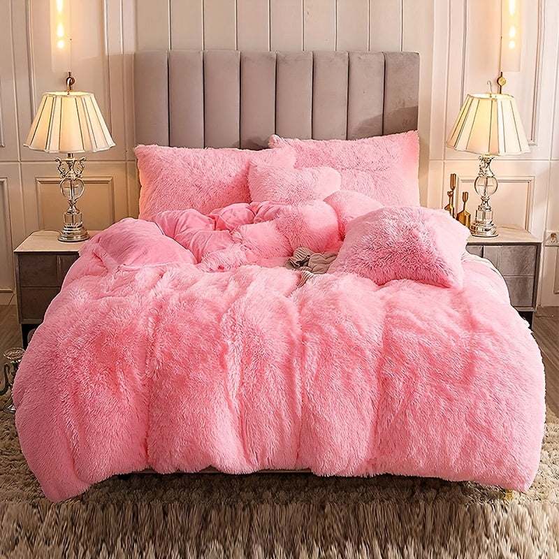 Multicolor Plush Duvet Cover SetExpress Global Mart  customizedProduct Description
Enhance your bedroom with the Multicolor Plush Duvet Cover Set, a luxurious addition that combines comfort and style seamlessly. Crafted from 100Multicolor Plush Duvet Cover SetCartifind