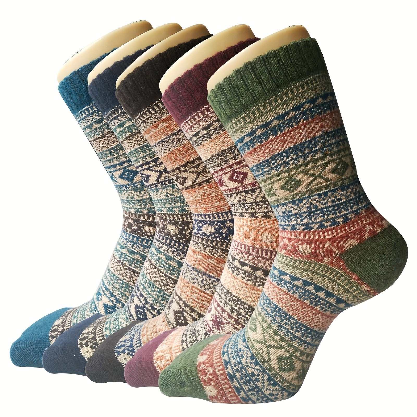 5 Pairs Winter Socks, Warm Thick Soft Mid-calf SocksExpress Global Mart  customizedPatterned:StripesCare Instructions:Hand WashPower Mode:UnchargedComposition:45% WoolWeaving Method:Knit FabricSocks Type:Tube SocksItem ID:ML292375 Pairs Winter Socks, Warm Thick Soft Mid-calf Socksb0d141-b8