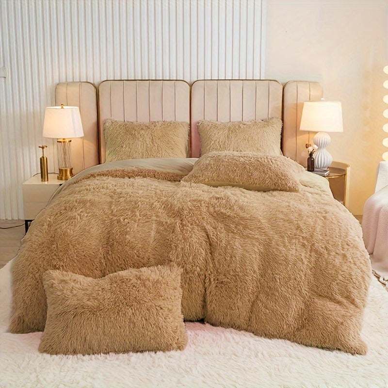 Multicolor Plush Duvet Cover SetExpress Global Mart  customizedProduct Description
Enhance your bedroom with the Multicolor Plush Duvet Cover Set, a luxurious addition that combines comfort and style seamlessly. Crafted from 100Multicolor Plush Duvet Cover SetCartifind