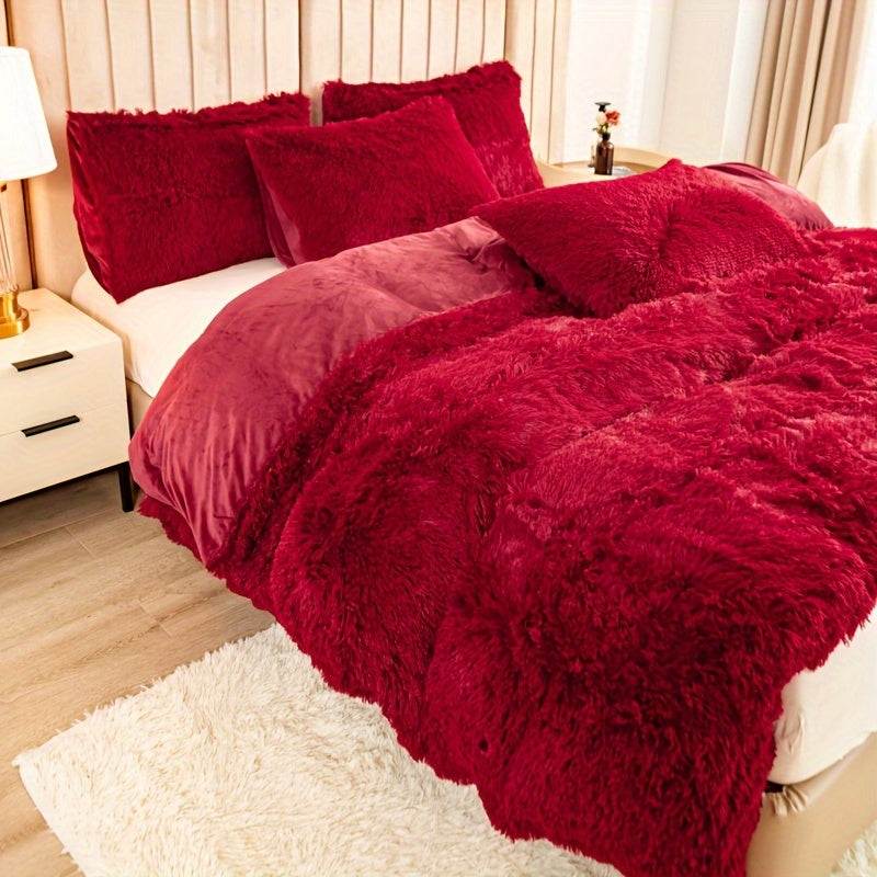 Multicolor Plush Duvet Cover SetExpress Global Mart  customizedProduct Description
Enhance your bedroom with the Multicolor Plush Duvet Cover Set, a luxurious addition that combines comfort and style seamlessly. Crafted from 100Multicolor Plush Duvet Cover SetCartifind