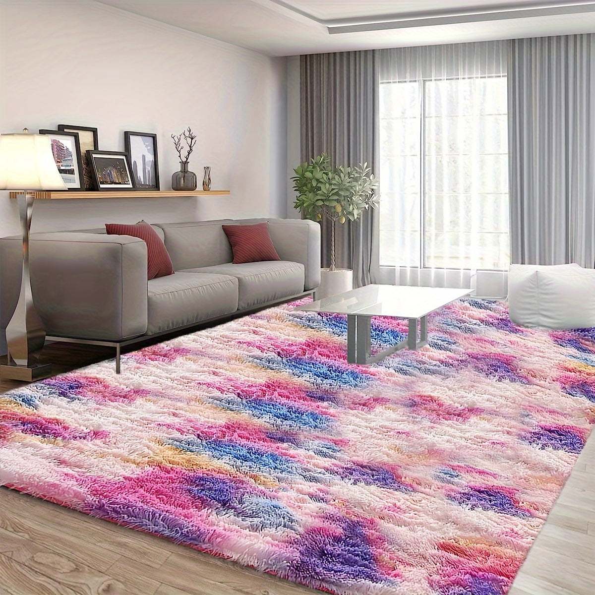 1pc Tie-dye Multicolored Area Rug, Dry Cleaning Floor Mat, Fluffy Decorative Carpet, LovelyExpress Global Mart  customizedCare Instructions:Dry Clean OnlyFeature:FluffyWeave Type:TuftedMaterial:100% PolyesterItem ID:GF435231pc Tie-dye Multicolored Area Rug, Dry Cleaning Floor Mat, Fluffy Decob0d141-b8