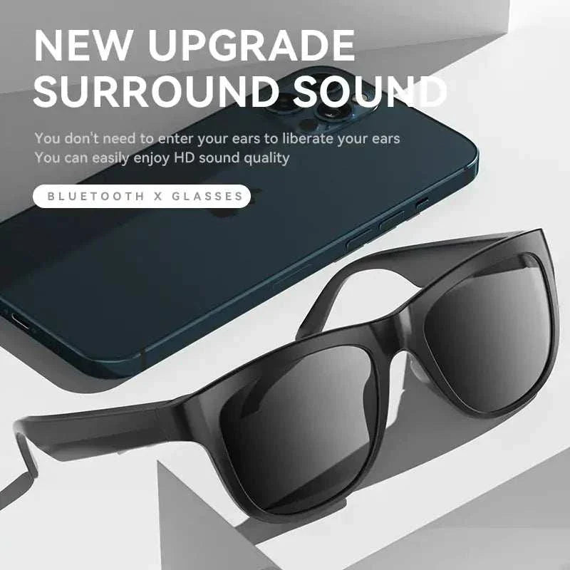 Headphone Smart Sunglasses with Bluetooth, UV protection, and lightweight design for stylish, hands-free audio experience.