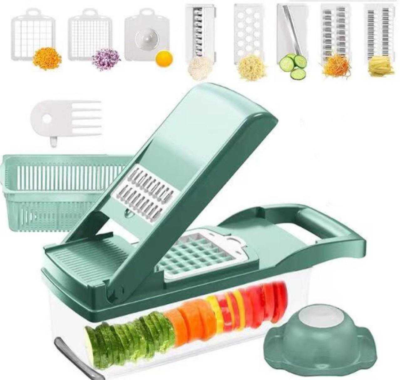 Vegetable Chopper KitchenExpress Global Mart  Transform Your Kitchen Experience with Our Vegetable Chopper Slicer!
🥕 Multitasking Marvel: Revolutionize meal prep with our 10-piece Vegetable Chopper Slicer set! Vegetable Chopper KitchenZendrop