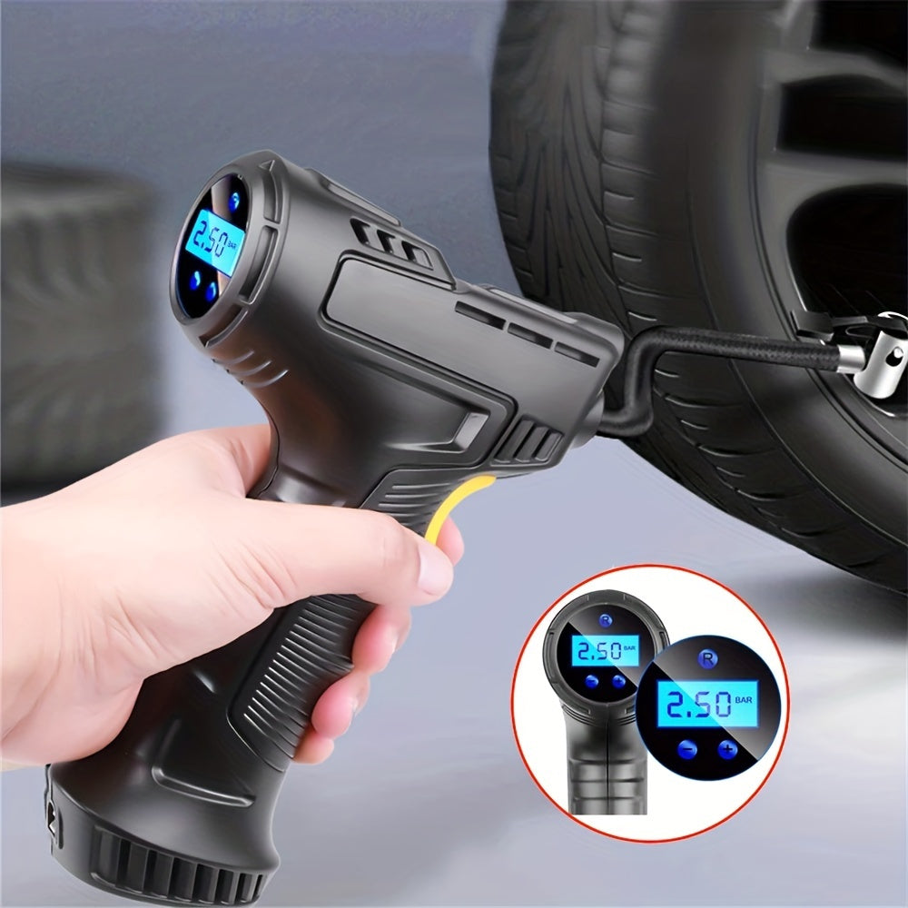 1pc Portable Wireless Electric Inflatable Pump Wireless Car Air Pump Digital Auto Tire Inflator Portable Air Compressor For Car Bicycle Balls