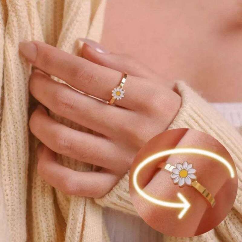 Fidget Spinner Rotatable RingExpress Global Mart  💍 Introducing Our Classic Flower Ring! 💍
Elevate your style with timeless elegance and grace with our exquisite flower ring. Here's why it's the perfect accessory Fidget Spinner Rotatable Ring For WomenZendrop