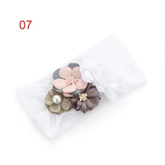 Toddler girls bow hairband with 3D flower design