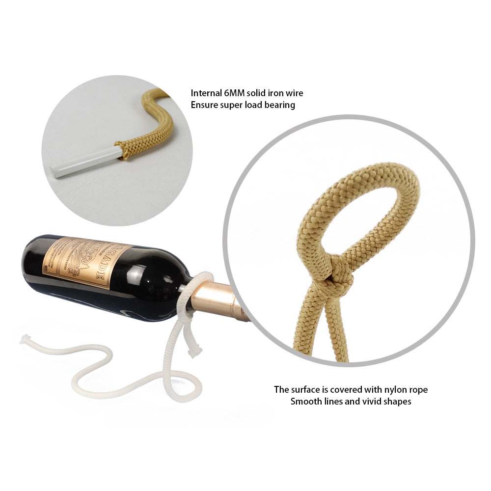 Suspended Rope Wine BottleExpress Global Mart  Elevate Your Wine Presentation with the Suspended Rope Wine Bottle Holder!
🍷 Unique Conversation Starter: Stand out at your next dinner party with this creative andSuspended Rope Wine BottleZendrop